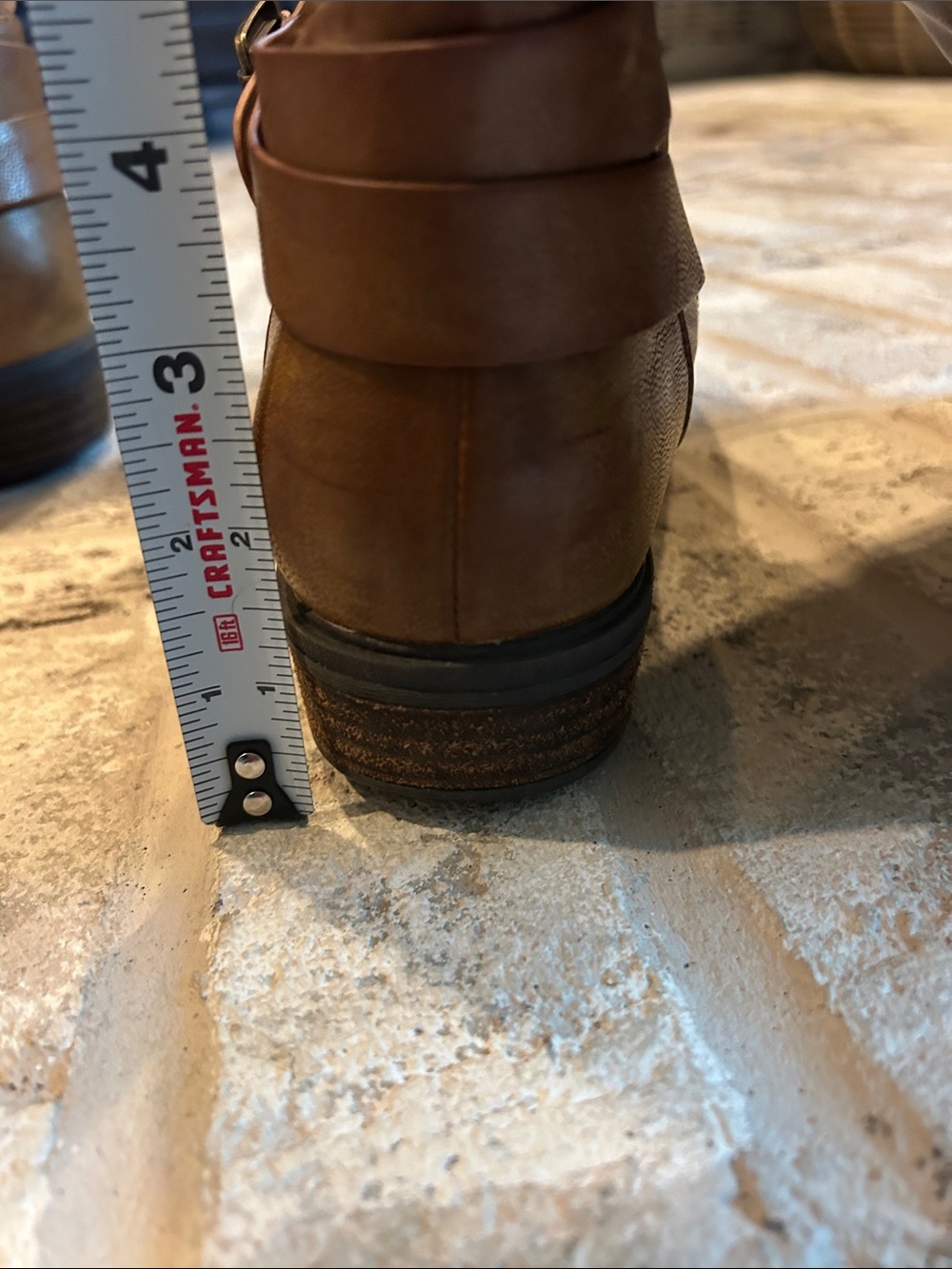 Women's Brown Boots with Buckle Detail - Picture 8 of 8